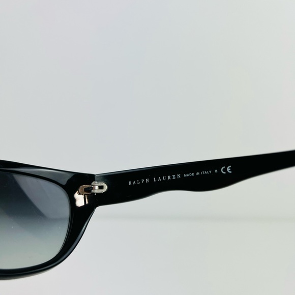 Ralph Lauren RL 8101 Black Cat Eye Statement Black Lens Sunglasses - Picture 9 of 12